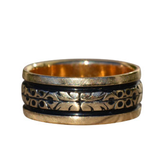 The Goldleaf: Lovers Cocktail Ring with Polished Hearts