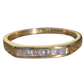 SOLD - The Woodenbridge:  Ladies 14K Diamond Wedding Band set with 0.33 CTW