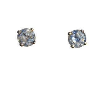 SOLD - Ladies 14K Yellow Gold 0.60 CTW Diamond Stud Earrings