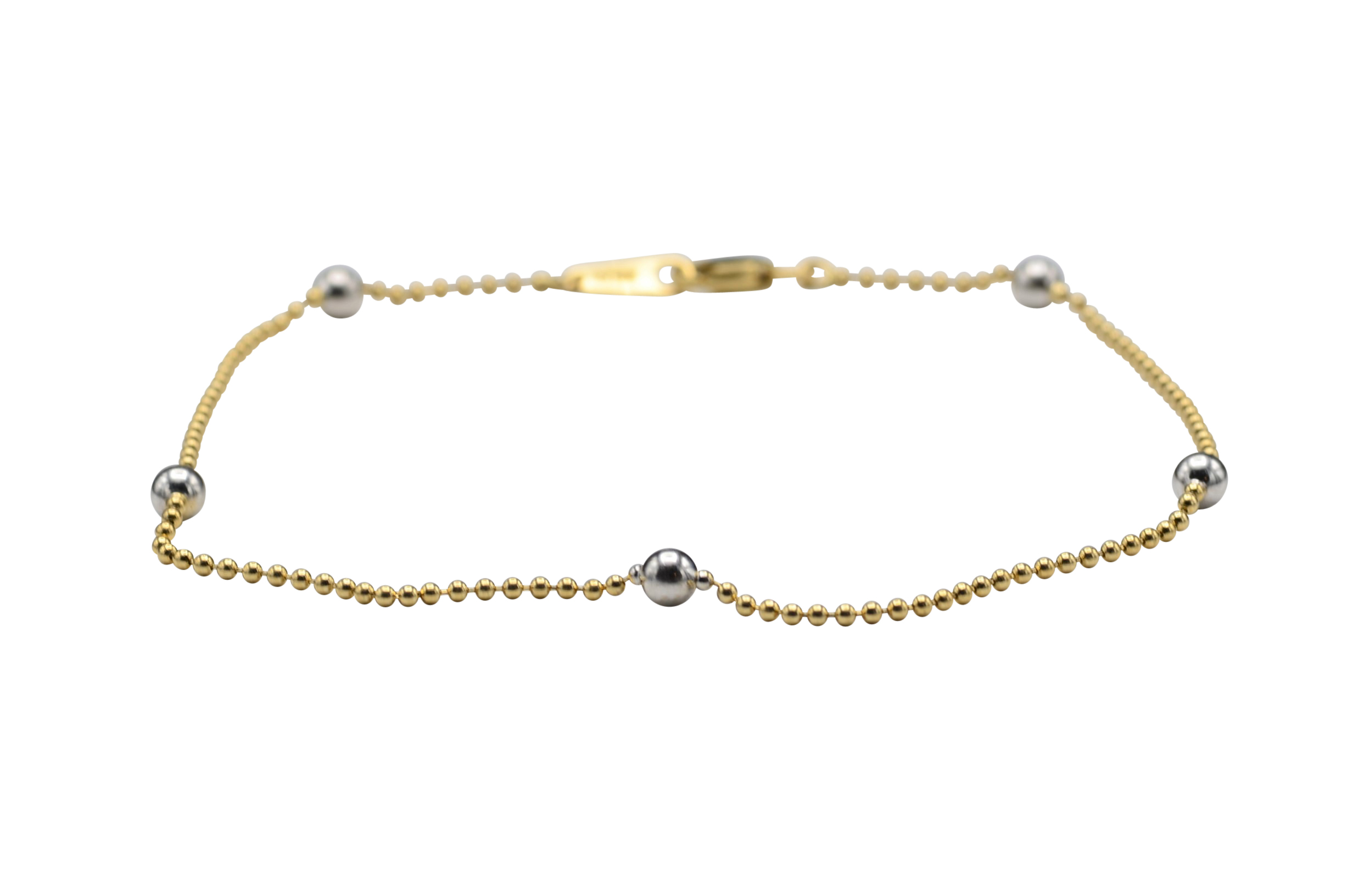 SOLD - The Alanson: Ladies Two Tone 14K Ankle Bracelet