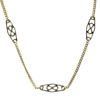 SOLD - The Charlevoix:  Ladies 15 Inch Station Chain in 14K Yellow Gold