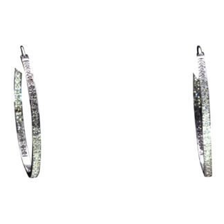 The Tustine Legacy: White Gold Diamond Inside Out Hoop Earrings
