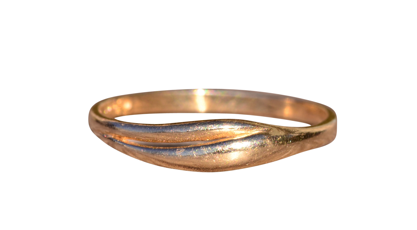 SOLD - The Mira Mesa: Yellow Gold Petite Hug Ring