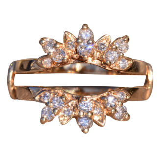 The Love Jacket:  Yellow Gold Jacket Style Band in Eyelash Style Motif