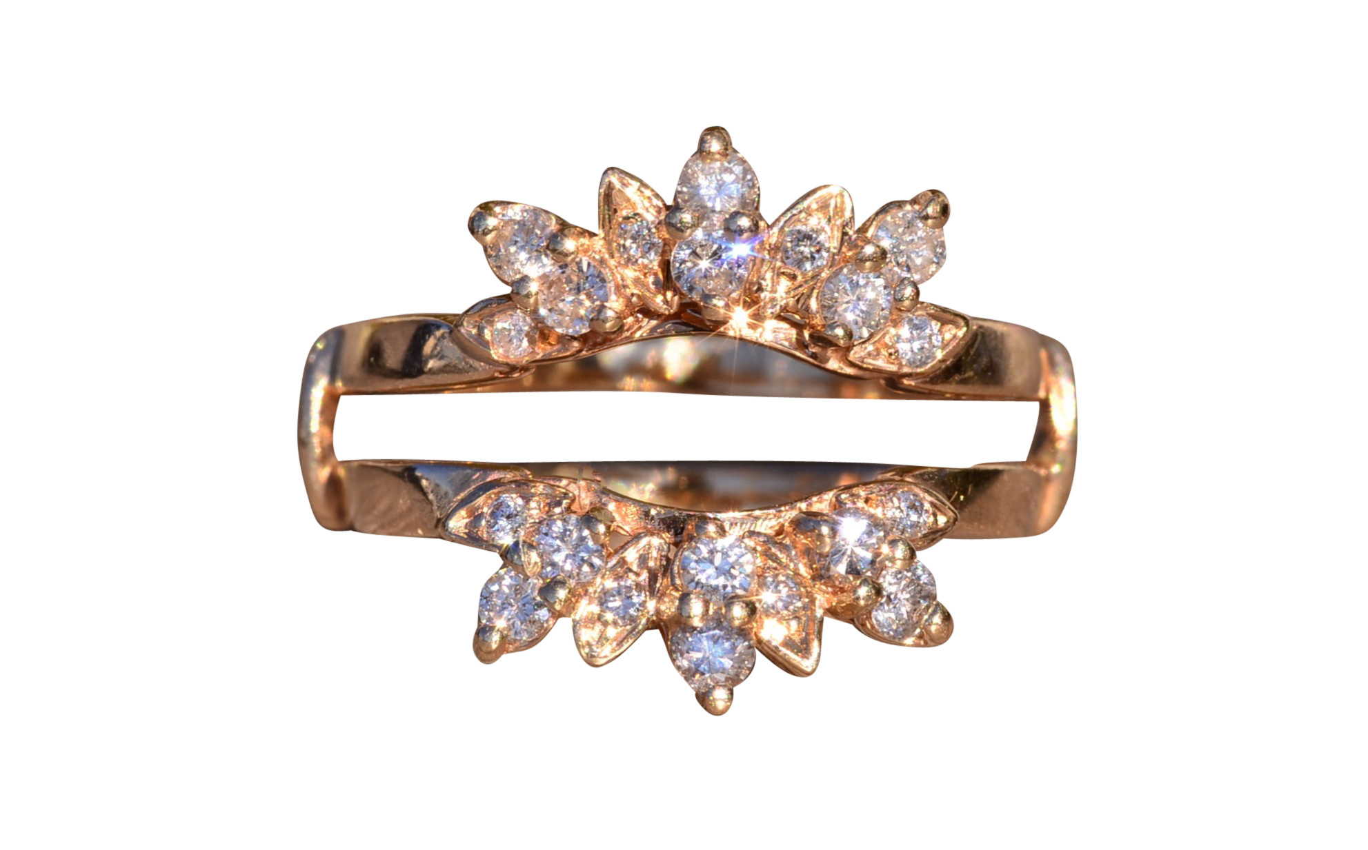 The Love Jacket: Yellow Gold Jacket Style Band in Eyelash Style Motif