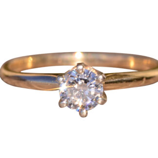 The Dulzura:  Old European Cut Diamond Engagement Ring in Yellow Gold