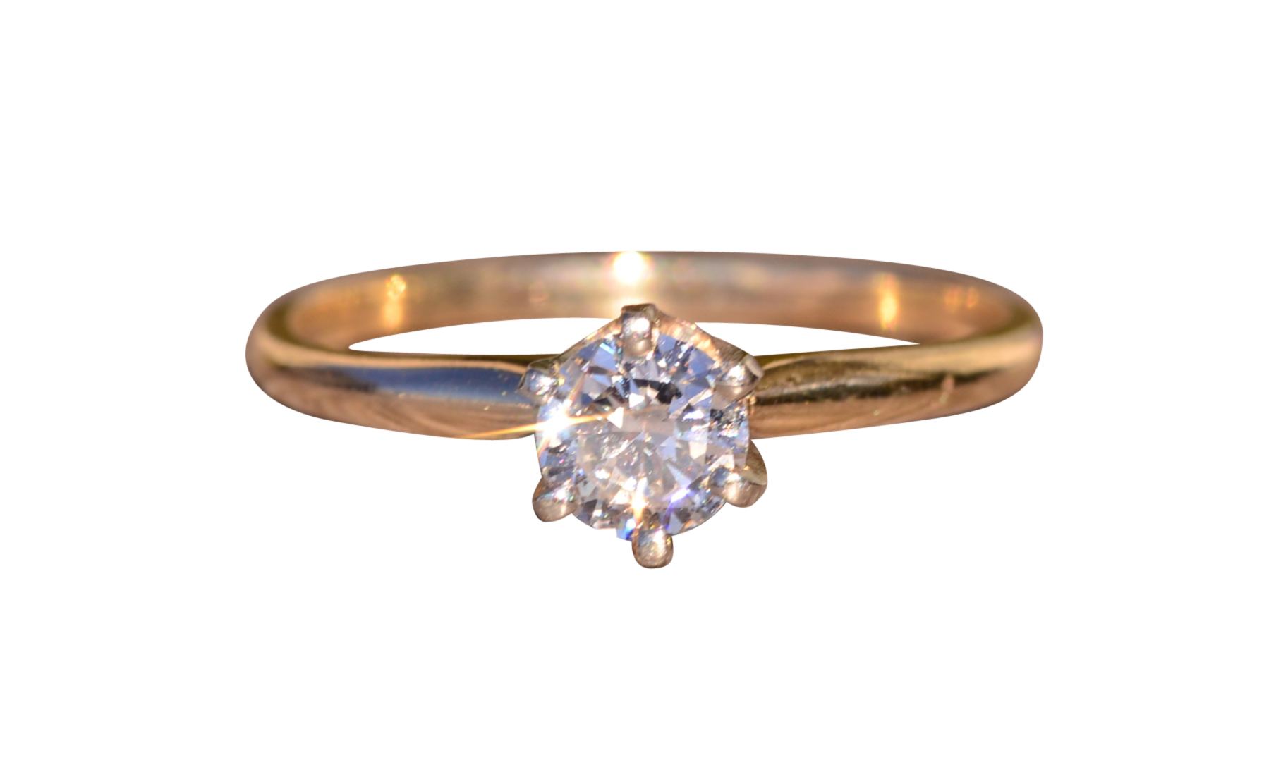 The Dulzura: Old European Cut Diamond Engagement Ring in Yellow Gold