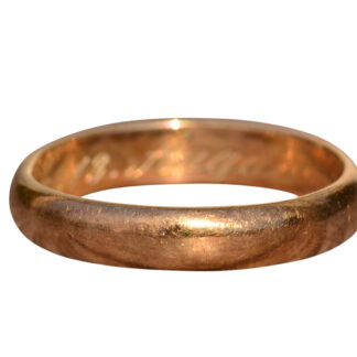 SOLD - The Dover: Antique Rose Gold Wedding Band Circa 1927