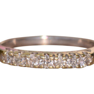 SOLD - The Hazelton: Antique White Gold and Diamond Band