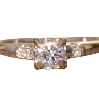 The Williamsport: Antique Engagement or Promise Ring with Natural Diamonds