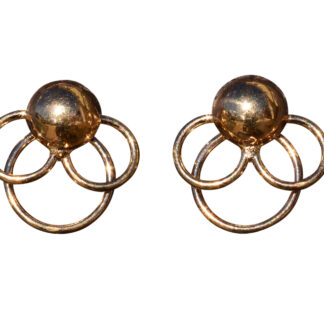 SOLD - The Delta: Yellow Gold Stud Earrings