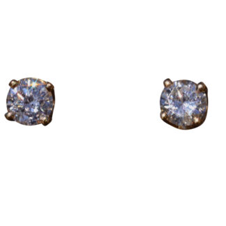 The Clyde: Yellow Gold Diamond Stud Earrings with 0.30 carats Total Weight