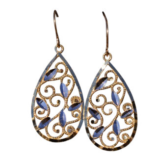 SOLD - The Gibsonburg: Diamond Cut Dangler Earrings in Yellow Gold