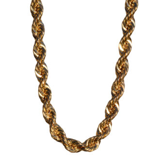SOLD - The Monroe:  Solid Diamond Cut Rope Chain in Yellow Gold