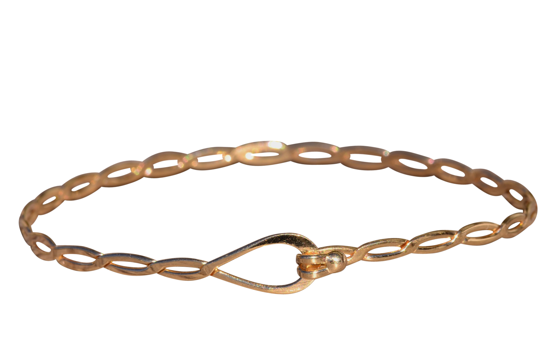 SOLD - The Hutto: Twisted Yellow Gold Bangle Bracelet