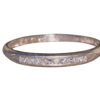 SOLD - The Del Valle:  Antique Platinum Wedding Band Circa 1946 and Signed