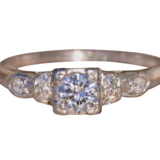 The Buda:  Antique Platinum and Diamond Engagement Ring