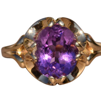 The Henly:  Interesting Amethyst Ring in Yellow Gold