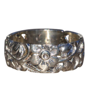 SOLD - The Casitas Springs:  Antique White Gold Wedding Band Circa 1918
