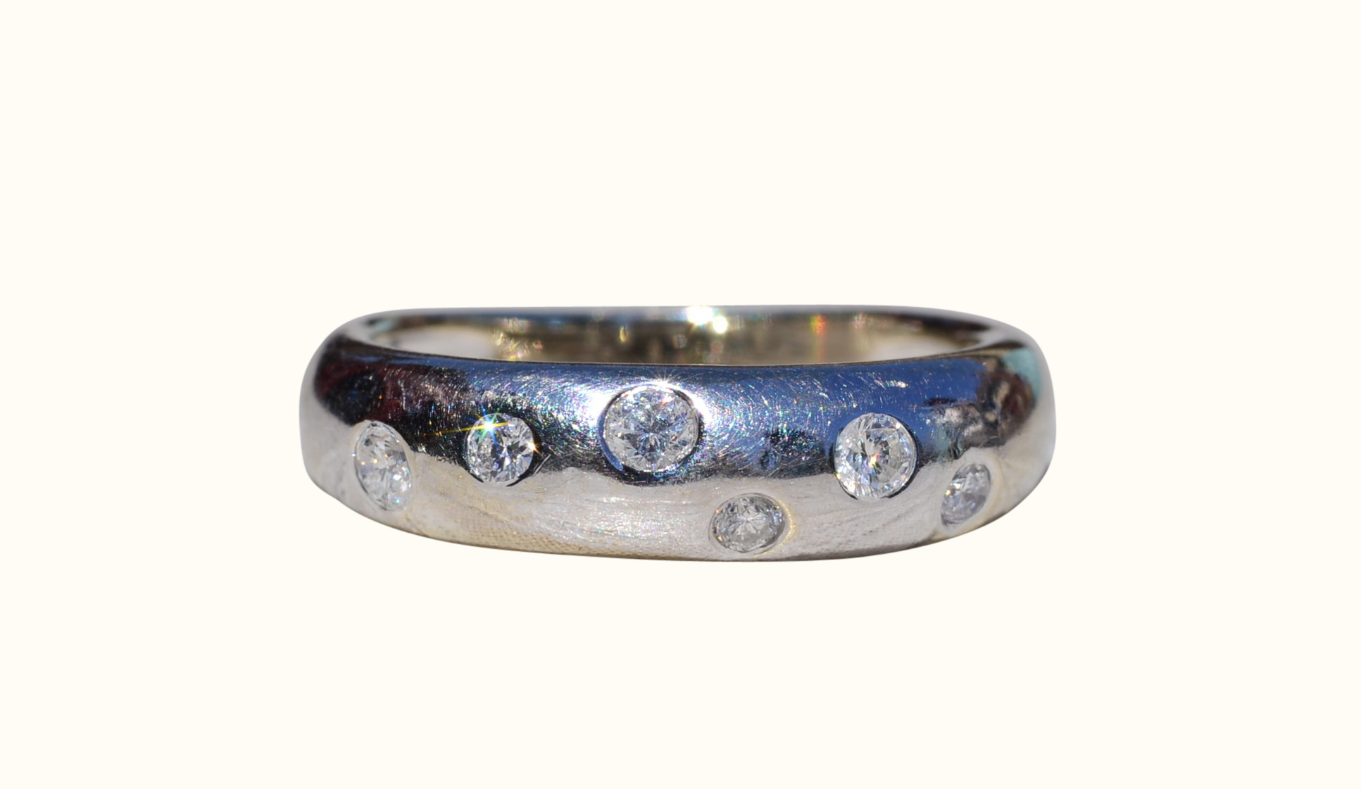 SOLD - The Soloma: Ladies 14K Band set with 0.15 CTW Diamonds