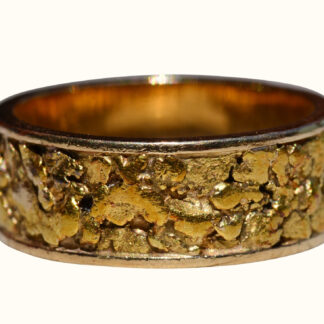 SOLD - The Nuevita: 24K Gold Nugget Signed Band Circa 1976