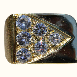 The Sabanilla:  Men's 14K Yellow Gold Cocktail Ring set with Diamonds