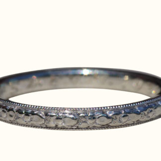 The Camargo:  Antique Ladies Signed 18K Eternity Wedding Band