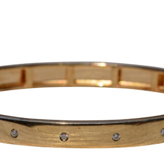 The Bakersfield:  Yellow Gold Diamond Station Bangle