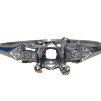 Antique Platinum Semi Mount