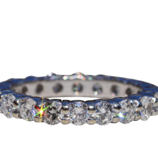 The Tule Springs:  White Gold and Diamond Eternity Band