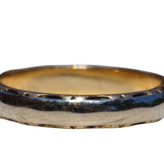 The Nellis Dunes: Antique Two Tone Always and Forever Wedding Band