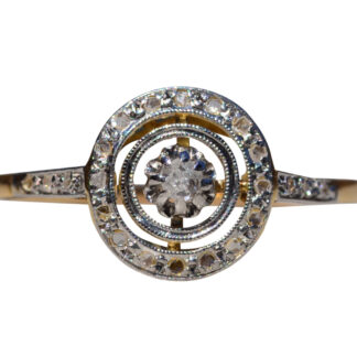SOLD - The Juniper Hills: Art Nouveau Ring with Diamonds