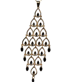The Avon:  Diamond Cut Dangler Necklace in Yellow Gold