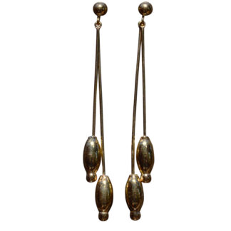 SOLD - The Rossmoor:  Yellow Gold Dangler Earrings