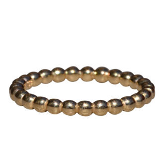 The Pandora:  Yellow Gold Pandora Signed Bead Eternity Band