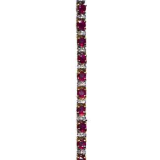 The Arcadia Lite: Natural Ruby and Diamond Tennis Bracelet