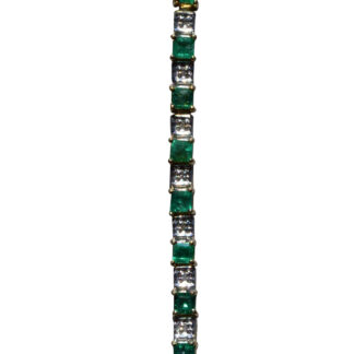SOLD - The Downtown Chandler:  Natural Emerald and Diamond Bracelet