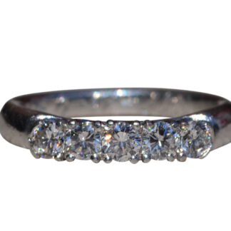 The Westville: Platinum and Diamond Stackable Band