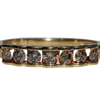 SOLD - The Kinard:  Yellow Gold Band with Chocolate Diamonds