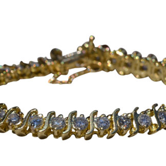 SOLD - The Sand Lake: Yellow Gold Diamond Tennis Bracelet