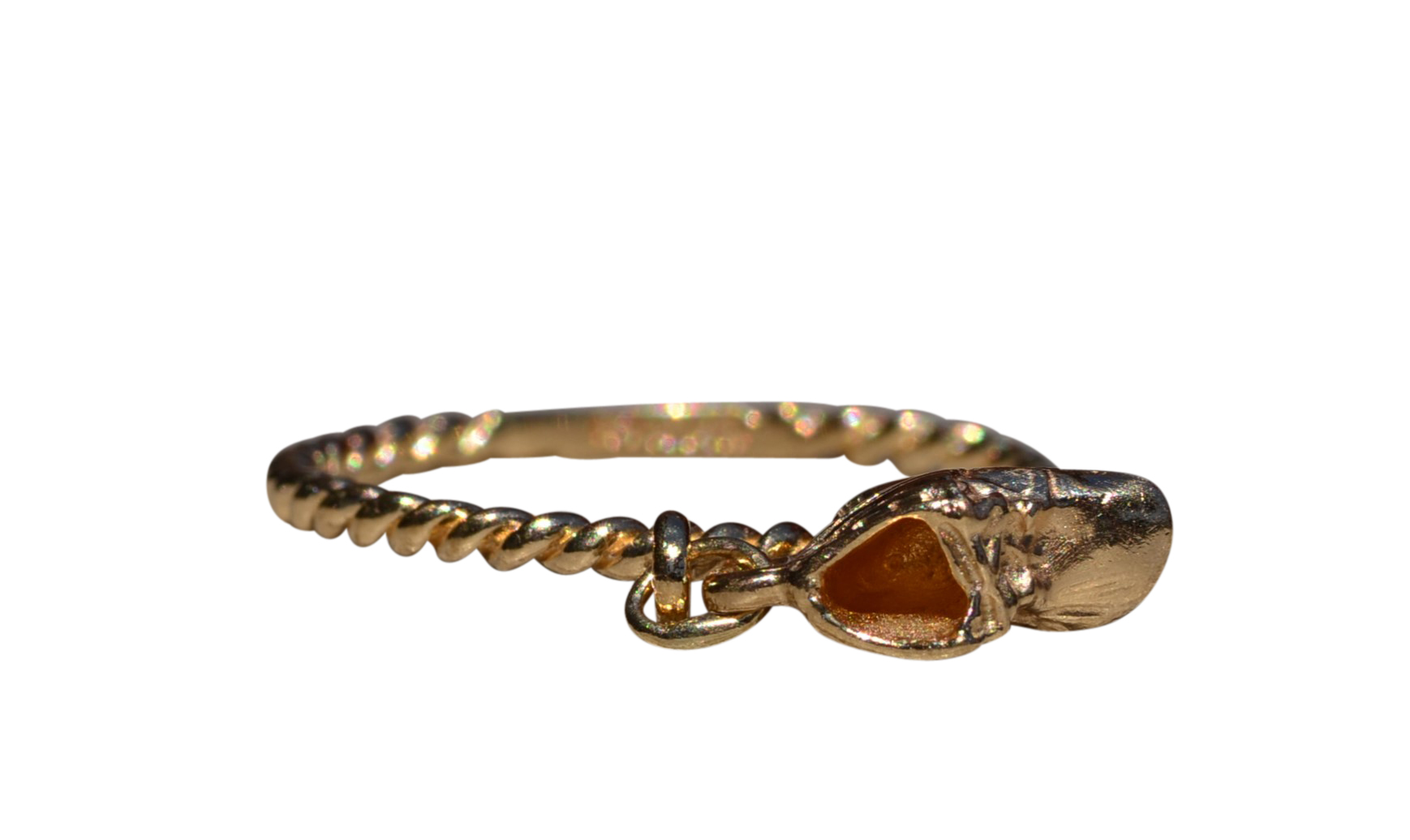 The Cape San Blas: Yellow Gold Baby Shoe Ring
