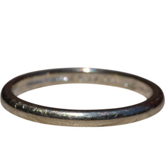 SOLD - The St George Island:  White Gold Wedding Band Circa 1969