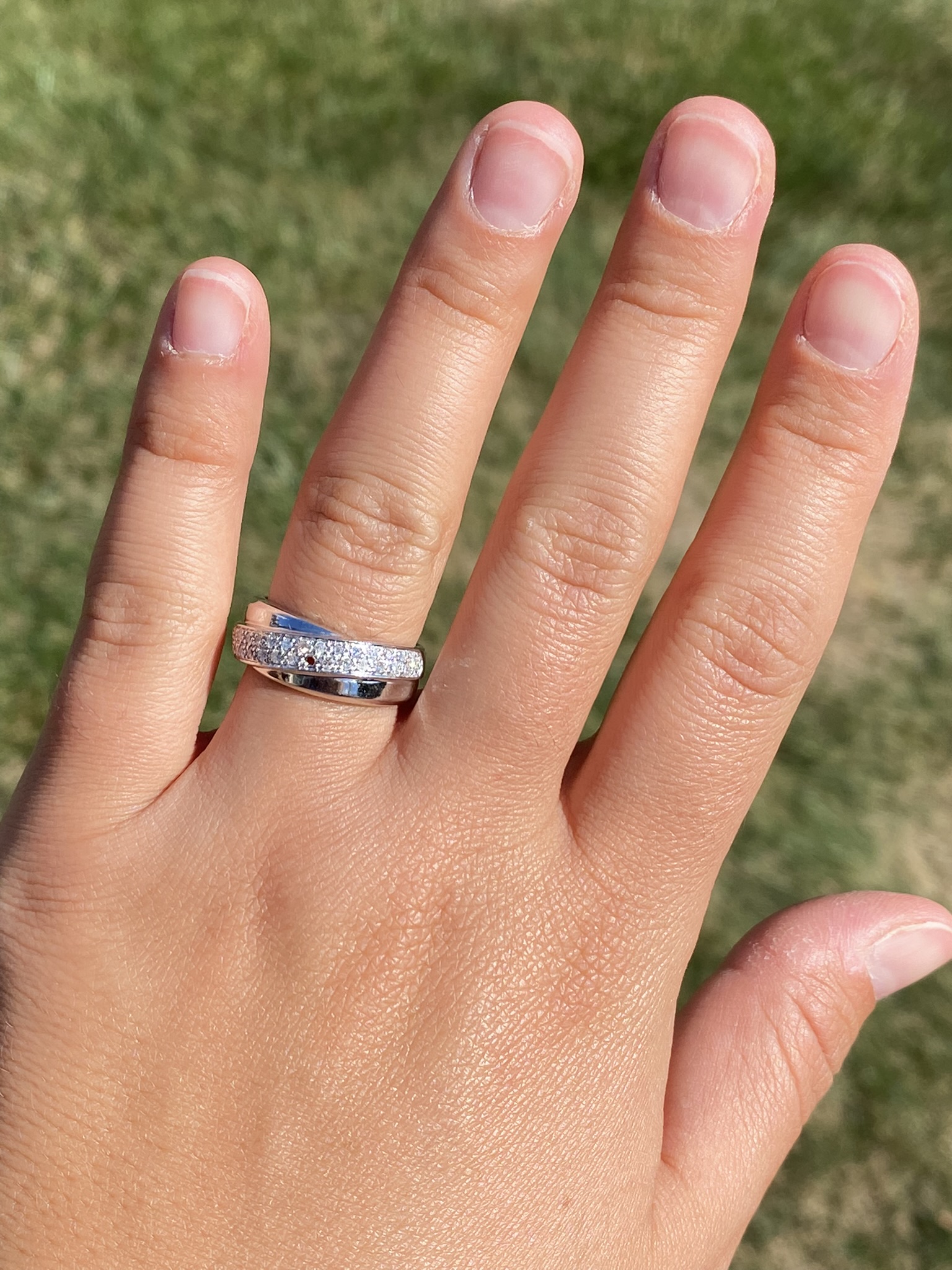 The Kynlyn: Ladies 14K White Gold Pave Set Diamond Band - Image 8