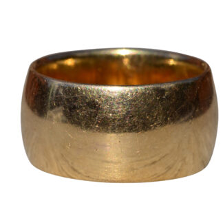 SOLD - The Tunbridge:  Ladies Antique 18K Yellow Gold Wide Cigar Band