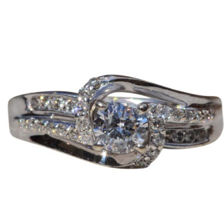 The Bullens:  Ladies 14K White Gold Diamond Engagement Ring