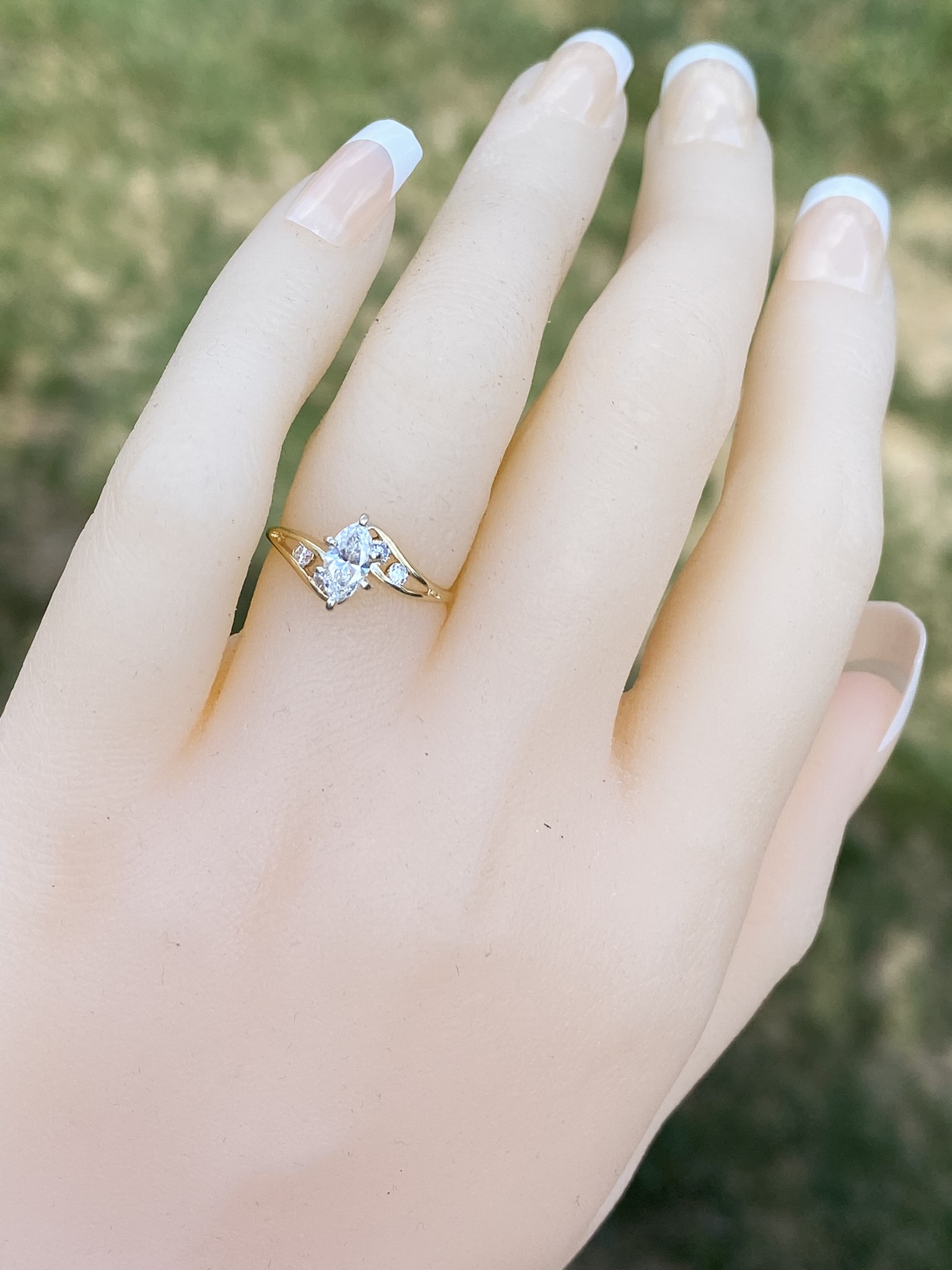 SOLD - The Redden: Ladies 14K Yellow Gold Engagement Ring set with 0.45CT Diamond - Image 8
