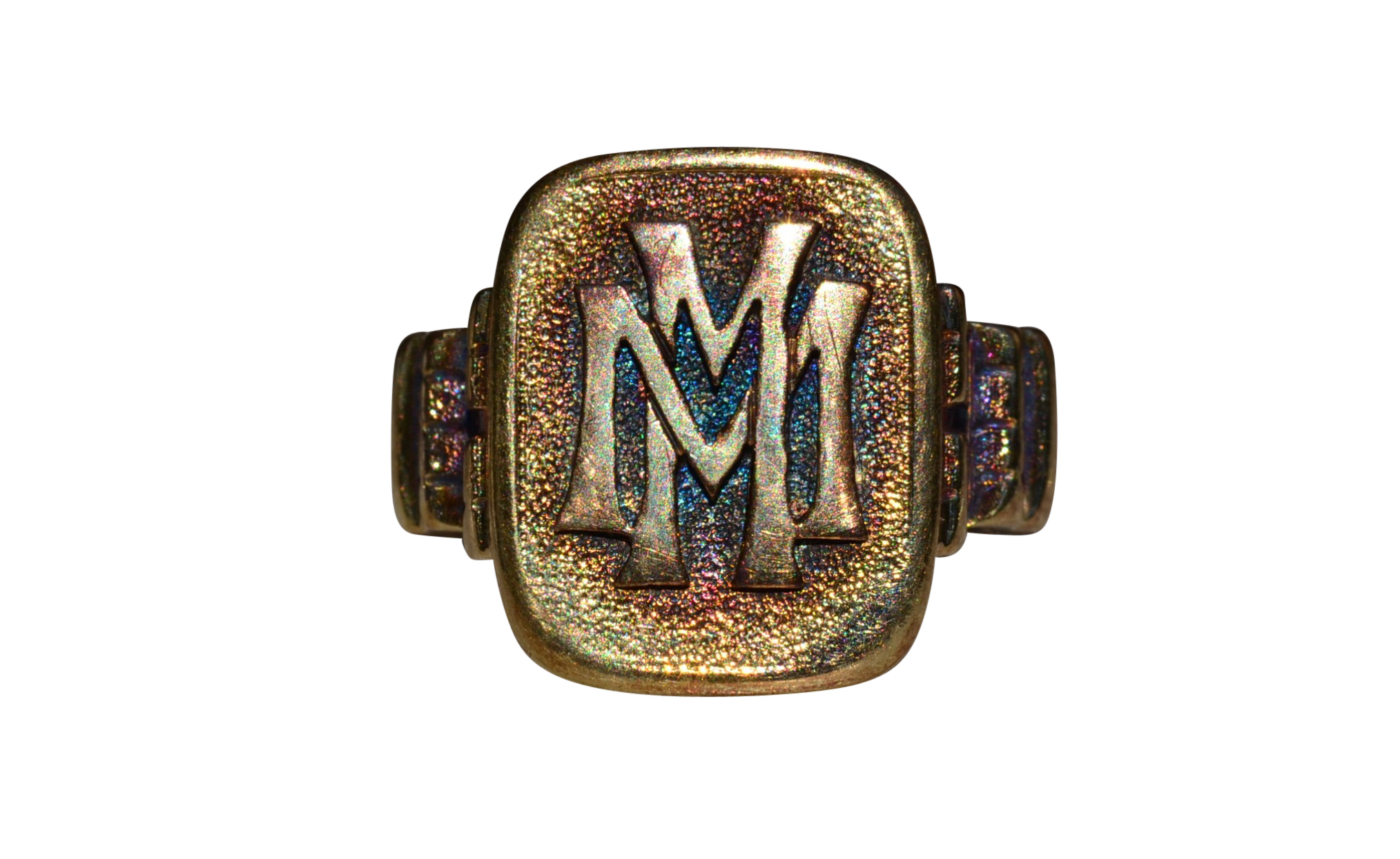 SOLD - The Walmsly: Antique Ladies 14K Yellow Gold Monogramed Cocktail Ring