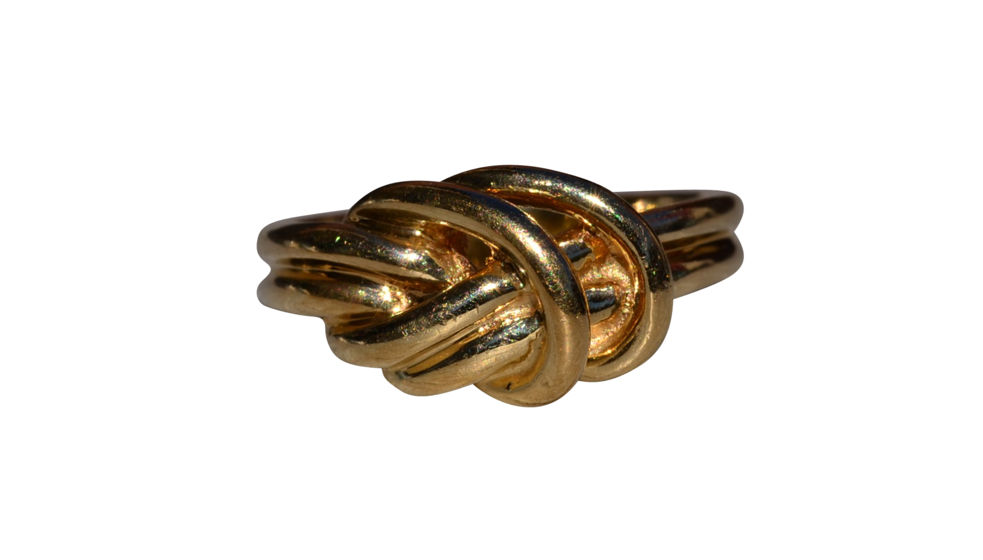 The Crestover: Ladies 14K Yellow Gold Knot Style Cocktail Ring