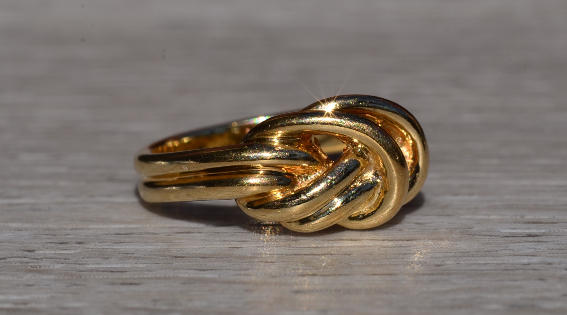 The Crestover: Ladies 14K Yellow Gold Knot Style Cocktail Ring - Image 6