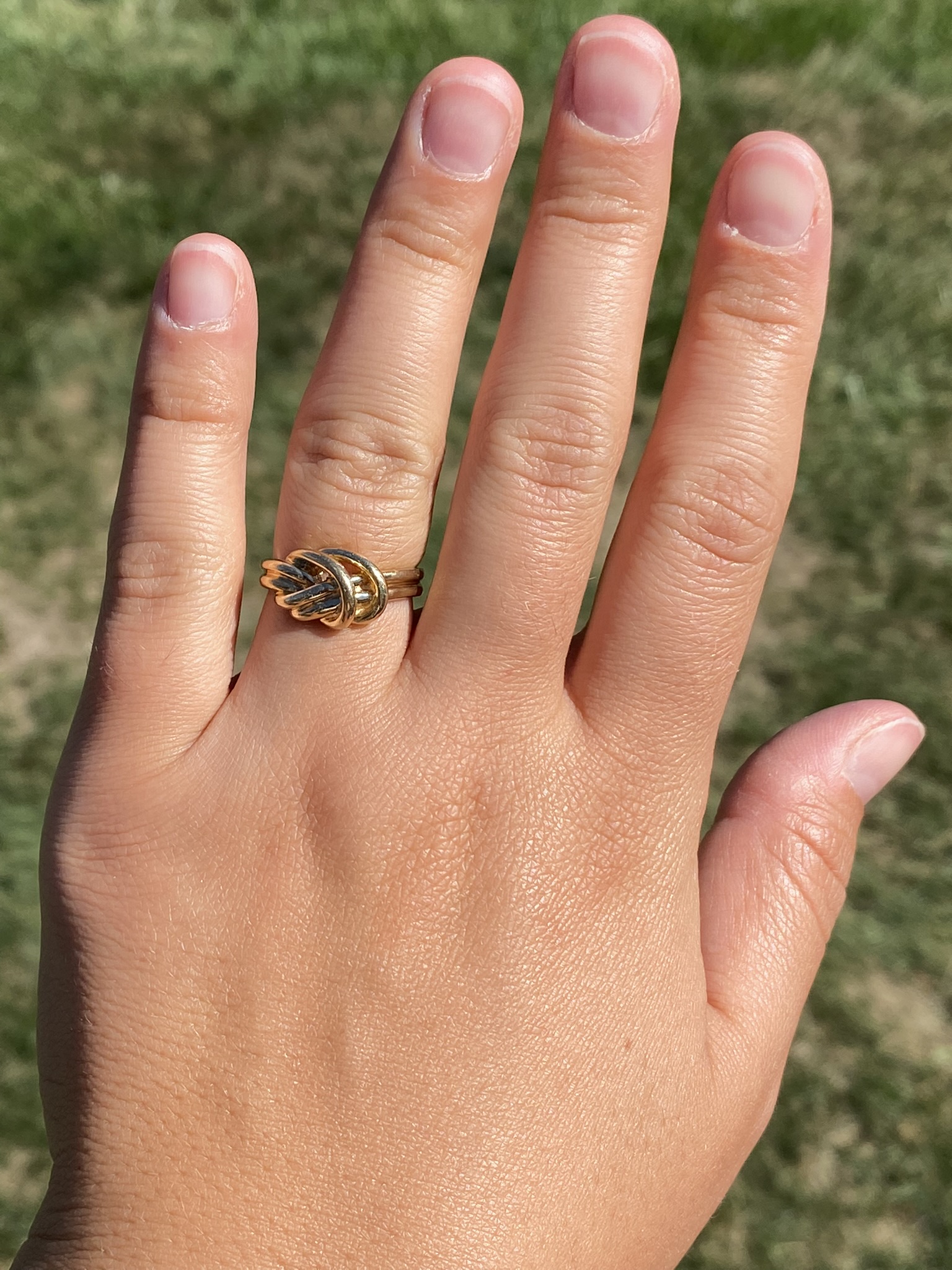 The Crestover: Ladies 14K Yellow Gold Knot Style Cocktail Ring - Image 8